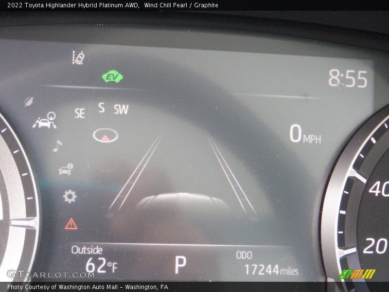 Wind Chill Pearl / Graphite 2022 Toyota Highlander Hybrid Platinum AWD