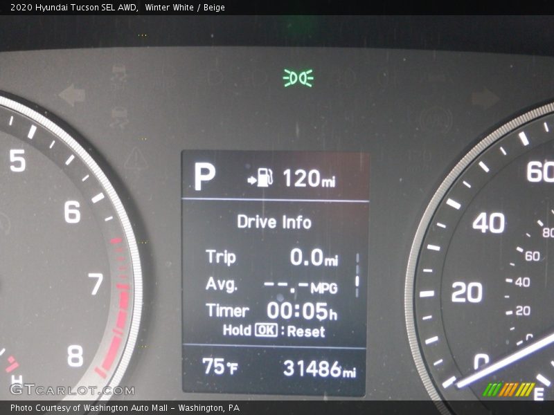 Winter White / Beige 2020 Hyundai Tucson SEL AWD