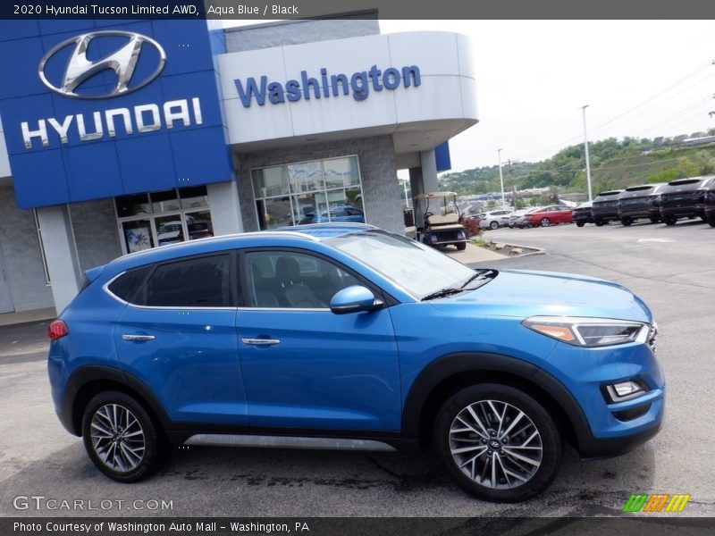 Aqua Blue / Black 2020 Hyundai Tucson Limited AWD