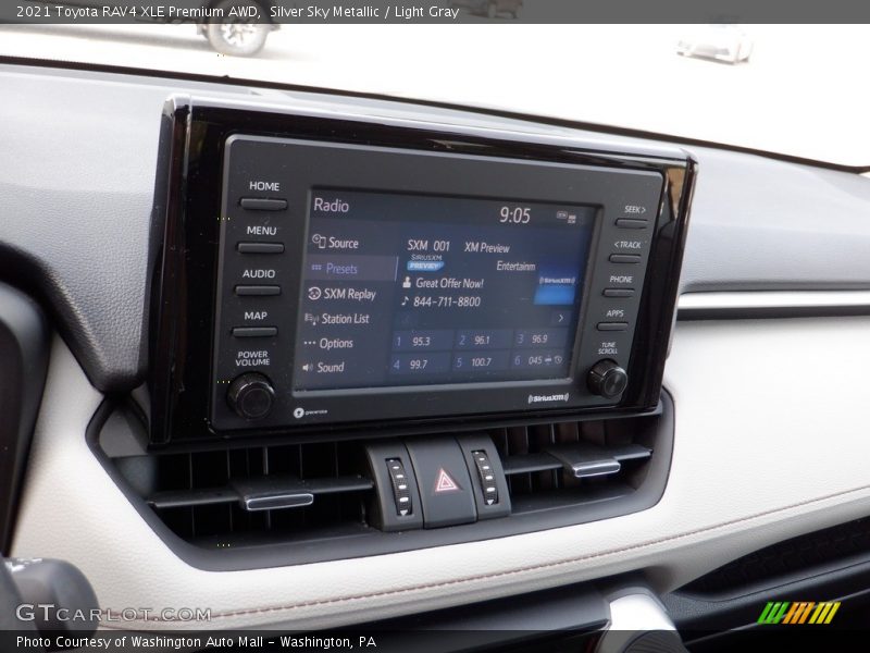 Silver Sky Metallic / Light Gray 2021 Toyota RAV4 XLE Premium AWD