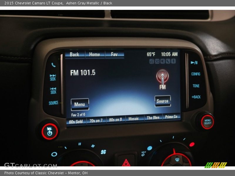 Ashen Gray Metallic / Black 2015 Chevrolet Camaro LT Coupe