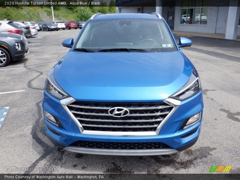 Aqua Blue / Black 2020 Hyundai Tucson Limited AWD