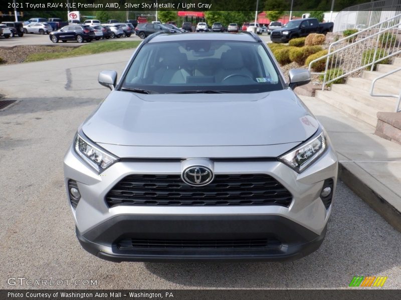 Silver Sky Metallic / Light Gray 2021 Toyota RAV4 XLE Premium AWD