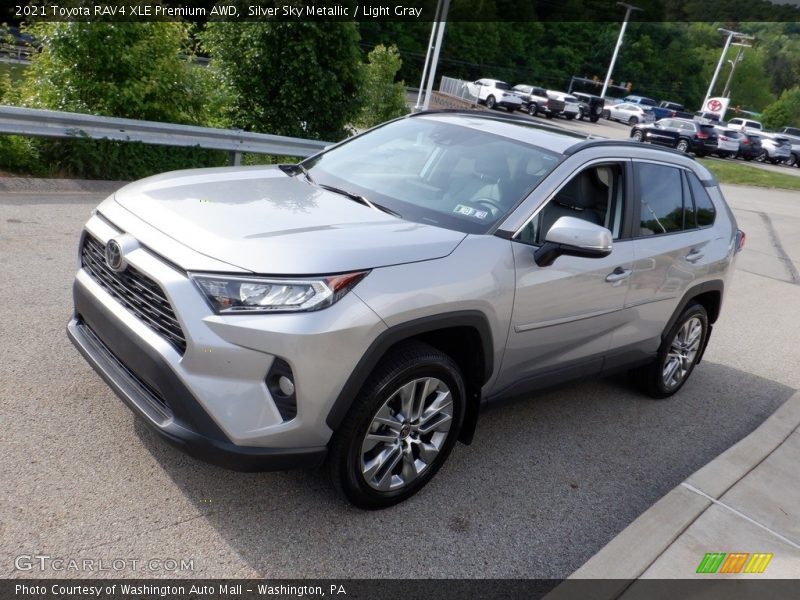 Silver Sky Metallic / Light Gray 2021 Toyota RAV4 XLE Premium AWD