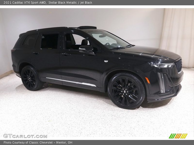Stellar Black Metallic / Jet Black 2021 Cadillac XT6 Sport AWD