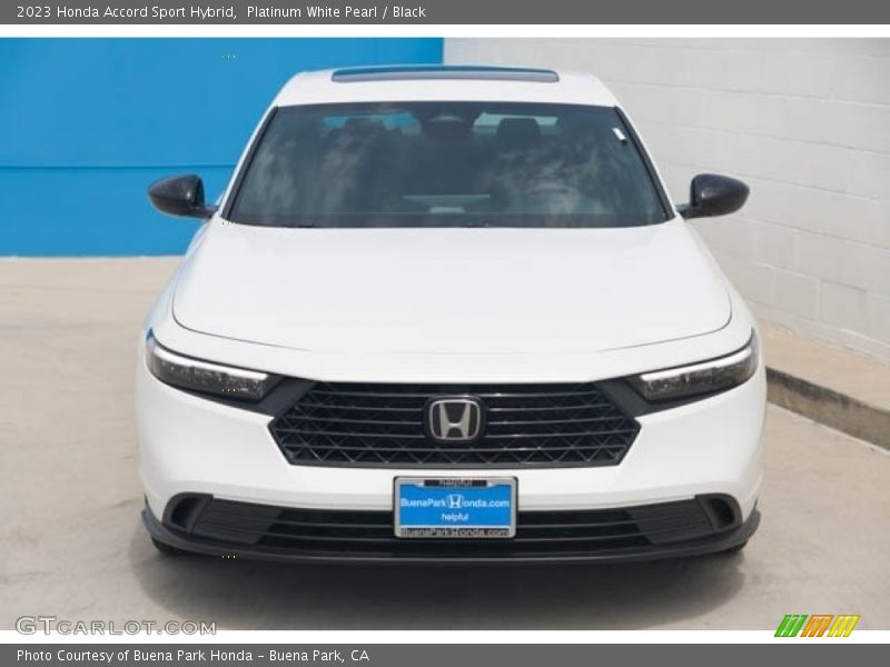 Platinum White Pearl / Black 2023 Honda Accord Sport Hybrid