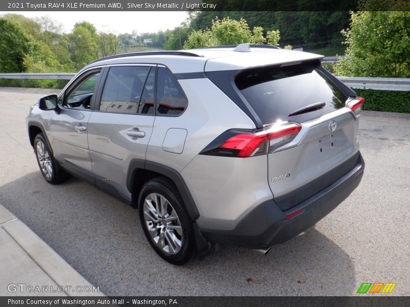 Silver Sky Metallic / Light Gray 2021 Toyota RAV4 XLE Premium AWD