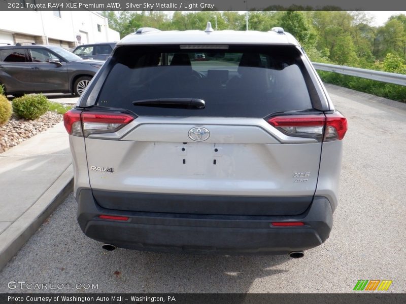Silver Sky Metallic / Light Gray 2021 Toyota RAV4 XLE Premium AWD
