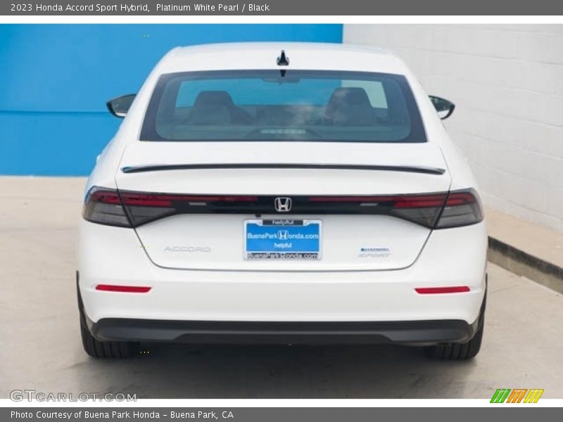 Platinum White Pearl / Black 2023 Honda Accord Sport Hybrid
