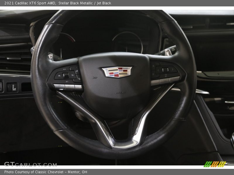 Stellar Black Metallic / Jet Black 2021 Cadillac XT6 Sport AWD