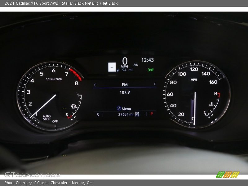 Stellar Black Metallic / Jet Black 2021 Cadillac XT6 Sport AWD