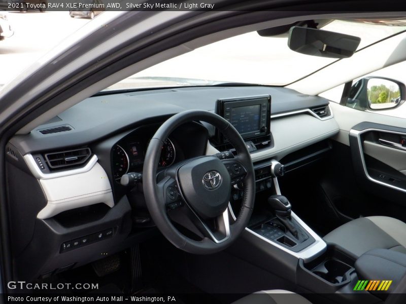 Silver Sky Metallic / Light Gray 2021 Toyota RAV4 XLE Premium AWD