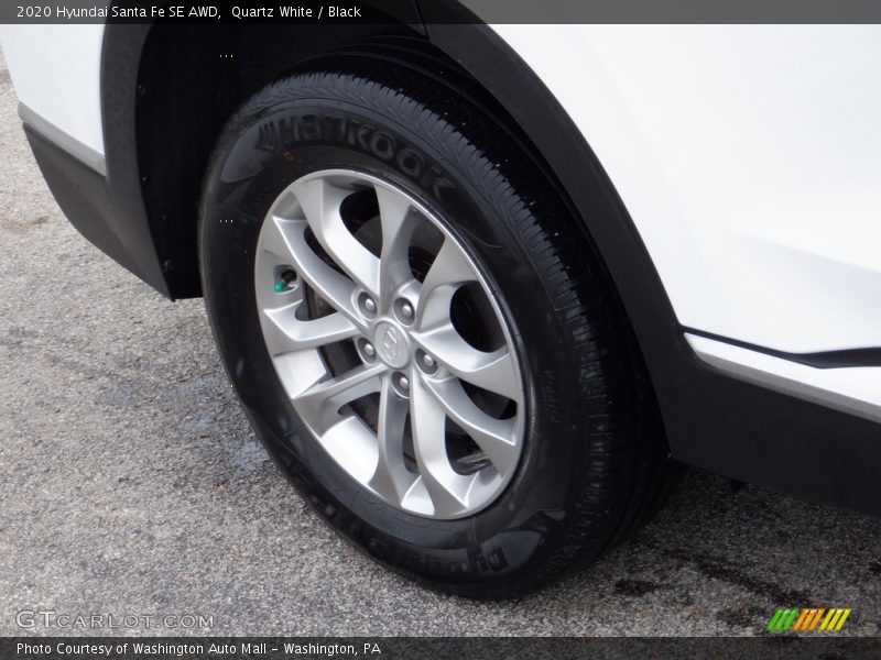 Quartz White / Black 2020 Hyundai Santa Fe SE AWD