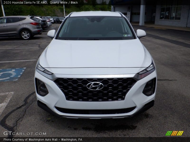 Quartz White / Black 2020 Hyundai Santa Fe SE AWD