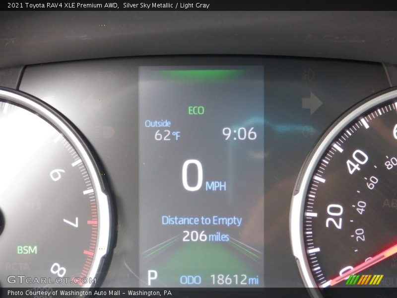 Silver Sky Metallic / Light Gray 2021 Toyota RAV4 XLE Premium AWD