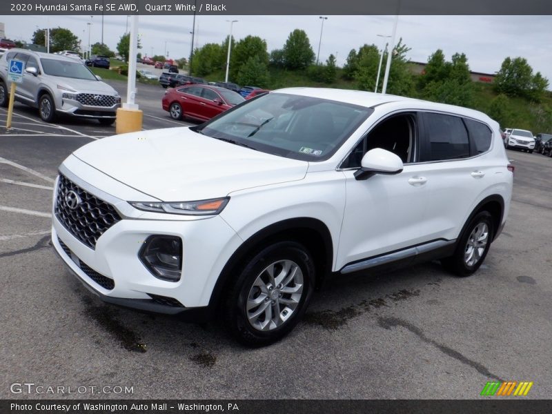 Quartz White / Black 2020 Hyundai Santa Fe SE AWD