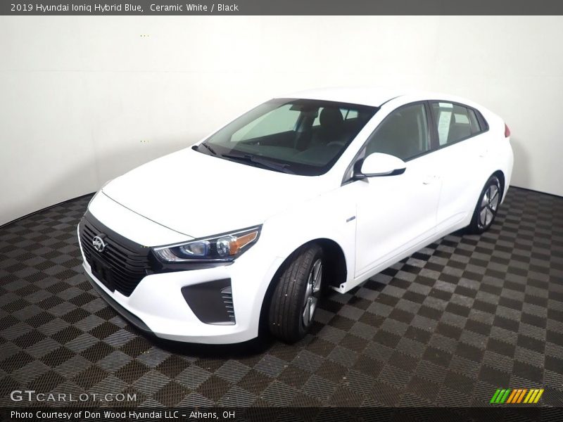 Ceramic White / Black 2019 Hyundai Ioniq Hybrid Blue