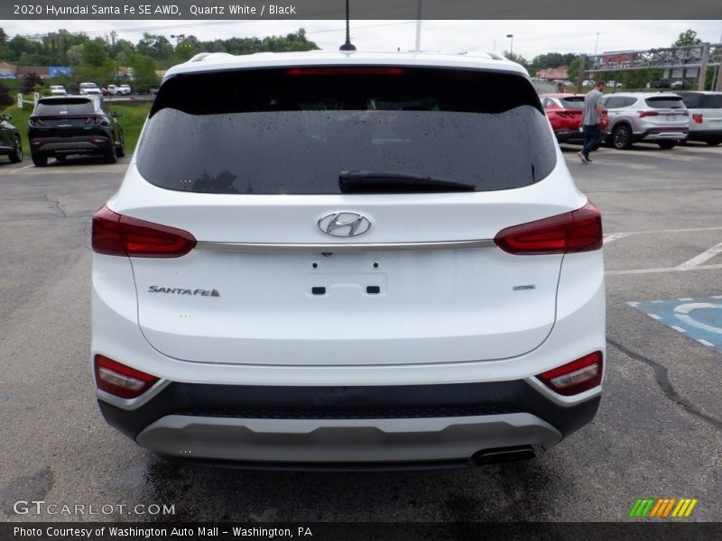 Quartz White / Black 2020 Hyundai Santa Fe SE AWD