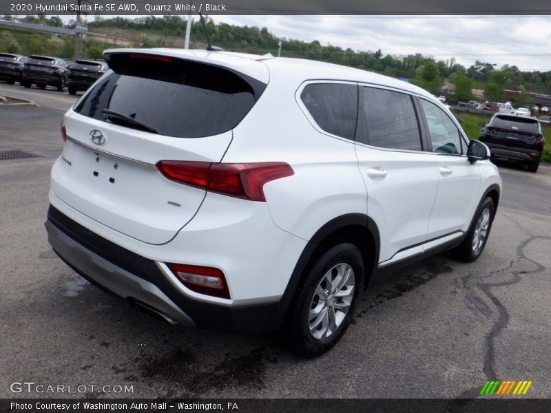 Quartz White / Black 2020 Hyundai Santa Fe SE AWD