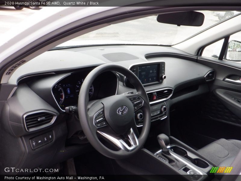 Quartz White / Black 2020 Hyundai Santa Fe SE AWD