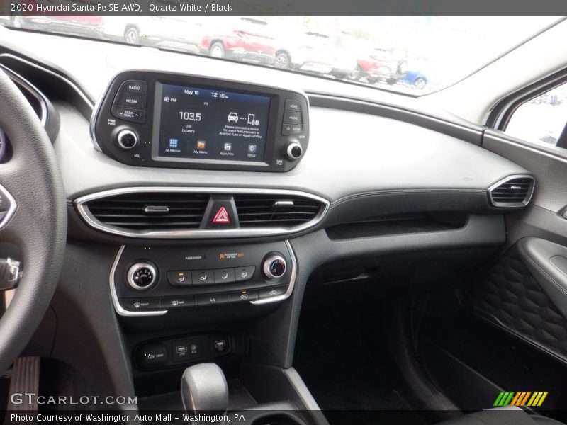 Quartz White / Black 2020 Hyundai Santa Fe SE AWD