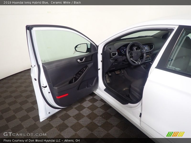 Ceramic White / Black 2019 Hyundai Ioniq Hybrid Blue