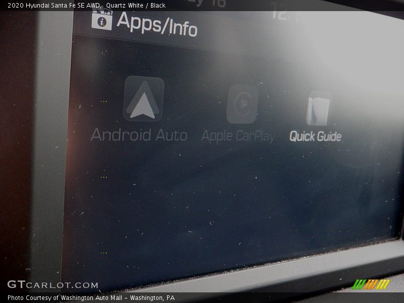 Quartz White / Black 2020 Hyundai Santa Fe SE AWD