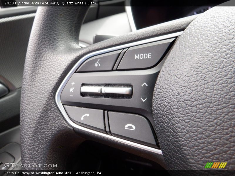 Quartz White / Black 2020 Hyundai Santa Fe SE AWD