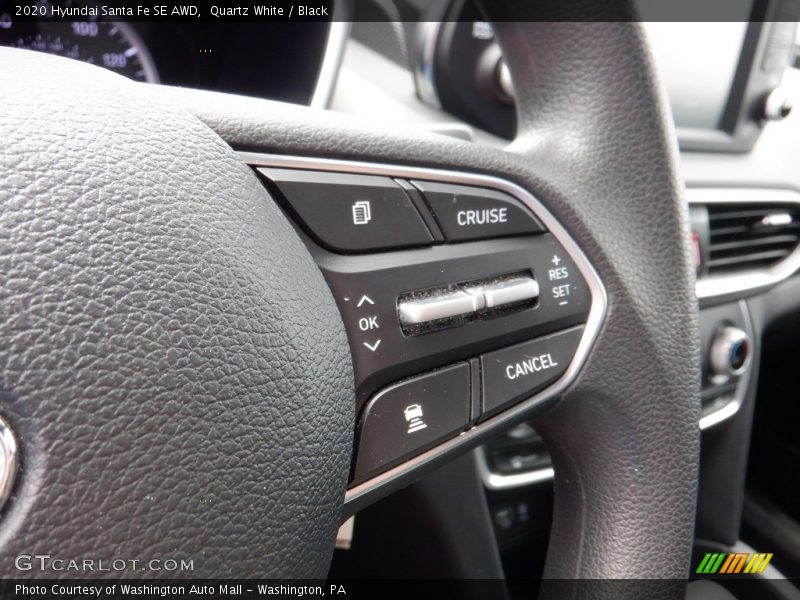 Quartz White / Black 2020 Hyundai Santa Fe SE AWD