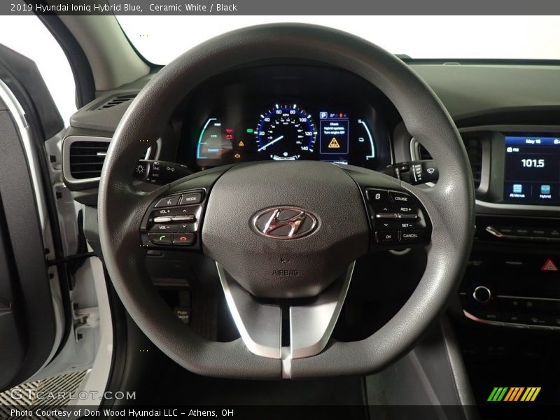 Ceramic White / Black 2019 Hyundai Ioniq Hybrid Blue