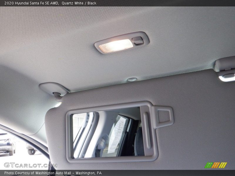 Quartz White / Black 2020 Hyundai Santa Fe SE AWD