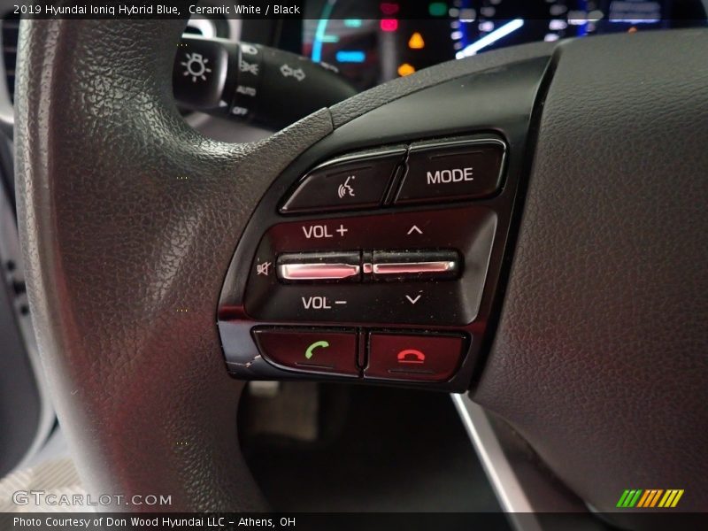 Ceramic White / Black 2019 Hyundai Ioniq Hybrid Blue