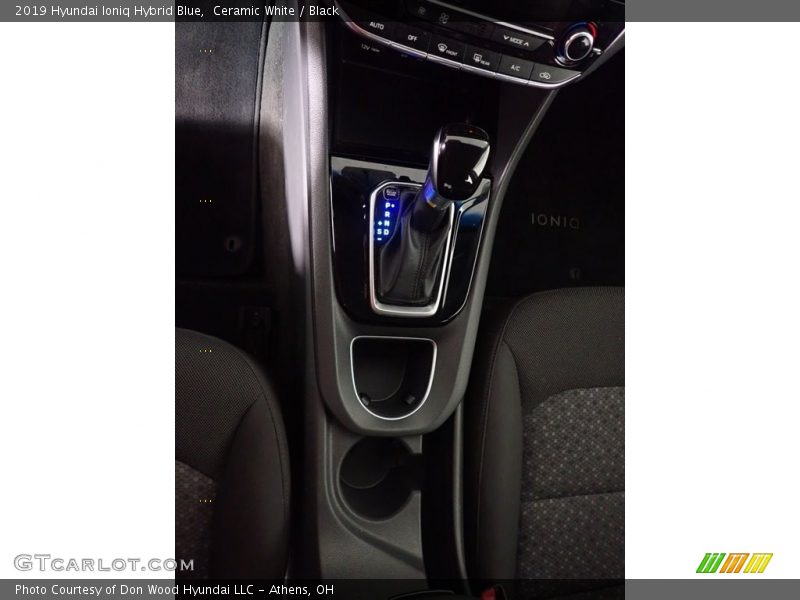 Ceramic White / Black 2019 Hyundai Ioniq Hybrid Blue