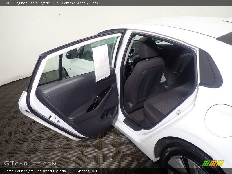 Ceramic White / Black 2019 Hyundai Ioniq Hybrid Blue