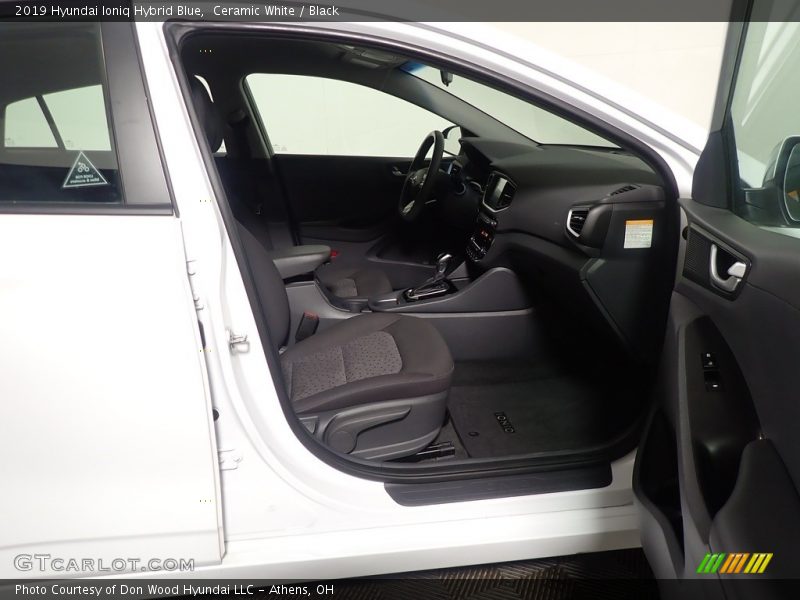 Ceramic White / Black 2019 Hyundai Ioniq Hybrid Blue