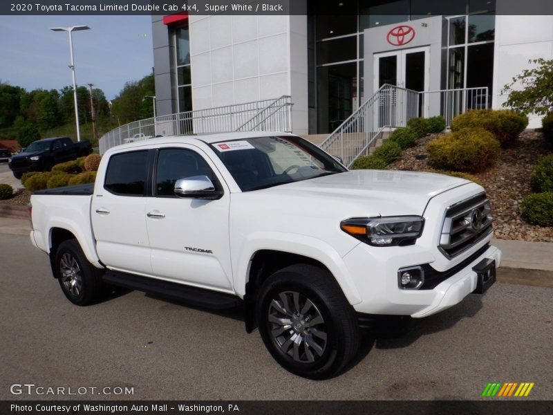 Super White / Black 2020 Toyota Tacoma Limited Double Cab 4x4