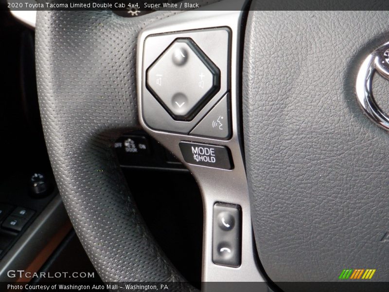 Super White / Black 2020 Toyota Tacoma Limited Double Cab 4x4