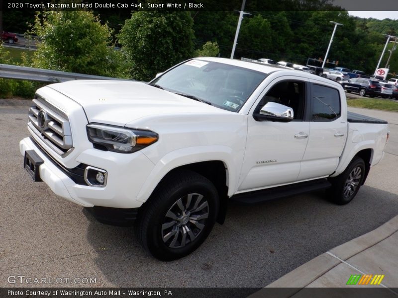 Super White / Black 2020 Toyota Tacoma Limited Double Cab 4x4