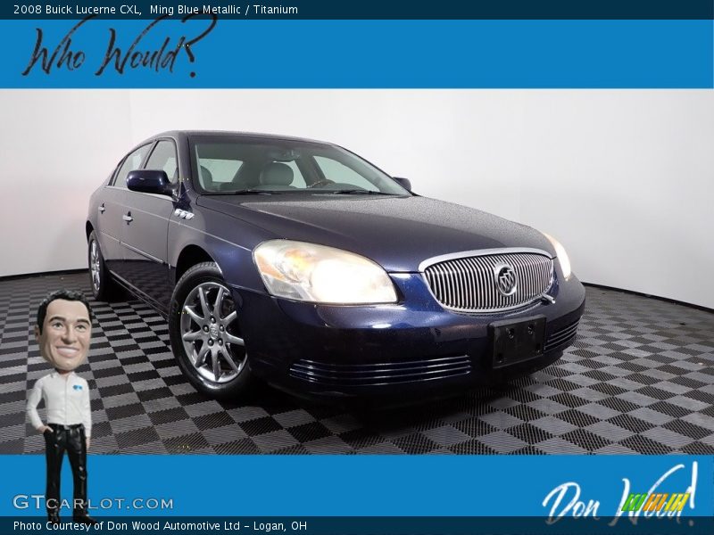 Ming Blue Metallic / Titanium 2008 Buick Lucerne CXL