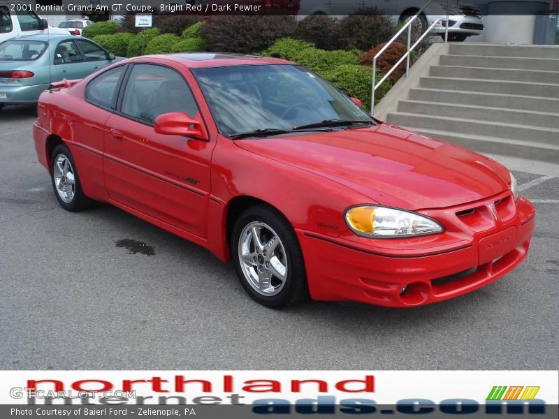 Bright Red / Dark Pewter 2001 Pontiac Grand Am GT Coupe