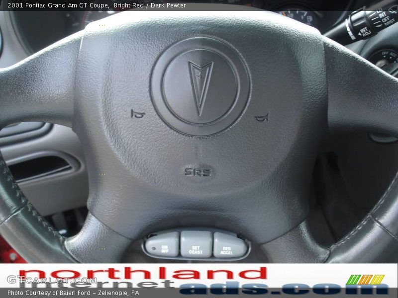 Bright Red / Dark Pewter 2001 Pontiac Grand Am GT Coupe