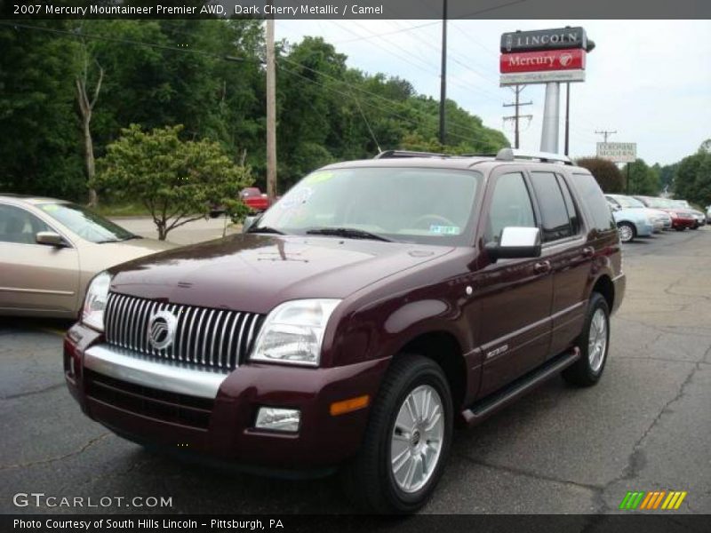 Dark Cherry Metallic / Camel 2007 Mercury Mountaineer Premier AWD