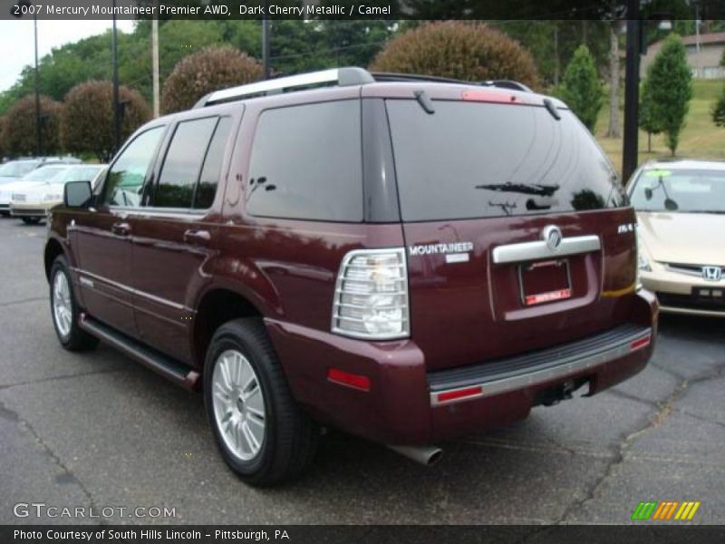Dark Cherry Metallic / Camel 2007 Mercury Mountaineer Premier AWD