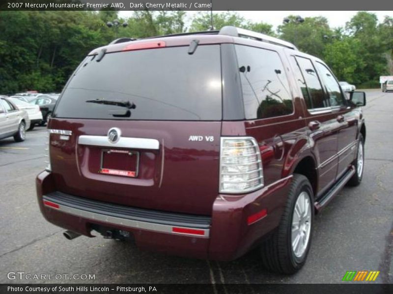 Dark Cherry Metallic / Camel 2007 Mercury Mountaineer Premier AWD