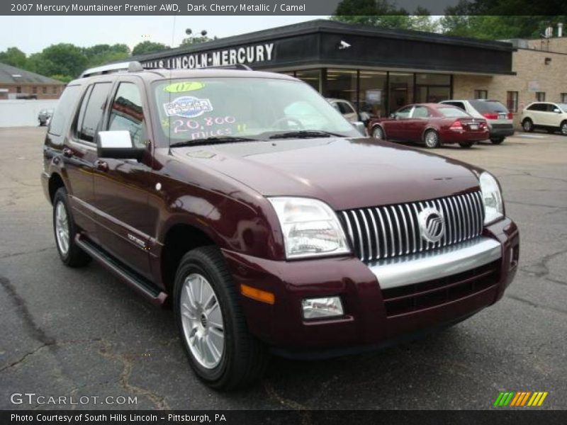 Dark Cherry Metallic / Camel 2007 Mercury Mountaineer Premier AWD