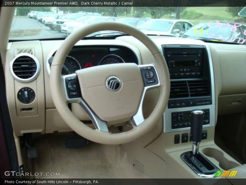 Dark Cherry Metallic / Camel 2007 Mercury Mountaineer Premier AWD
