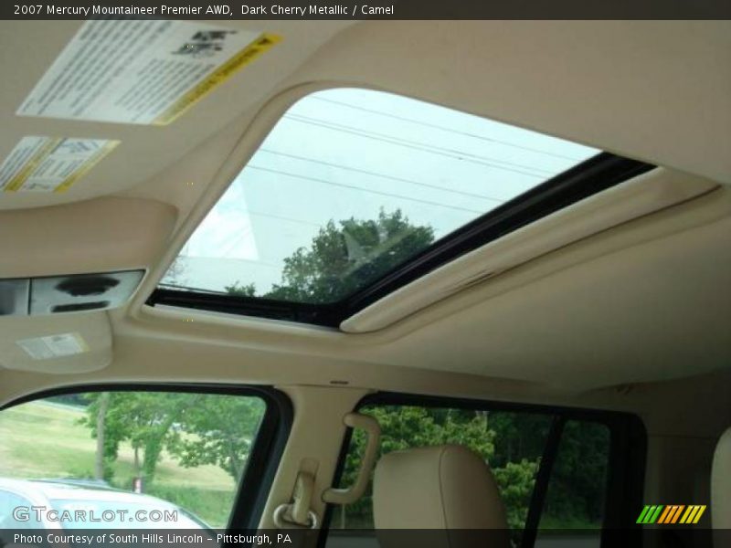 Dark Cherry Metallic / Camel 2007 Mercury Mountaineer Premier AWD
