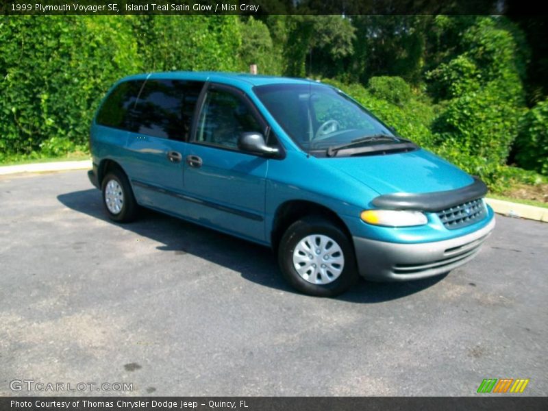 Island Teal Satin Glow / Mist Gray 1999 Plymouth Voyager SE