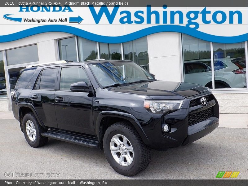 Midnight Black Metallic / Sand Beige 2018 Toyota 4Runner SR5 4x4