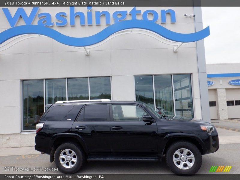 Midnight Black Metallic / Sand Beige 2018 Toyota 4Runner SR5 4x4